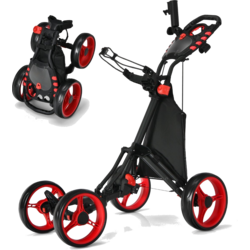950770101101 NORTHIX Golf Trolley 4 Wheel Golf Trolley Golf Cart Golf Folding Golf Caddy Golf Push Cart Made Of Aluminum  Standard Small1x1
