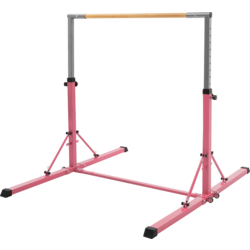 Hauki Gymnastics Bar For Kids, Pink, Adjustable Height 95.5-150 Cm, Foldable Training Bar - PINK Standard Small1x1