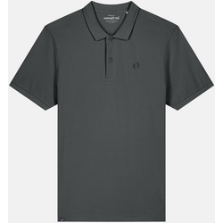 947831101101 HANG TEN Icon Organic Cotton Polo Shirt - Anthracite  Standard Small1x1