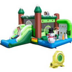 956759101101 NORTHIX Inflatable Bouncy Castle For Children With Slide, Ball Pit, Basketball Hoop  Throwing Holes. Play P  Standard Small1x1