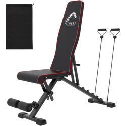 953816101101 HOMEFITNESSCODE Justerbar Träningsbänk 300kg – Hopfällbar Lutande/decline Gymbänk  Standard Small1x1