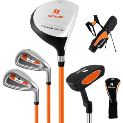 956744101101 NORTHIX Kids Golf Club Set, Right-handed, Ages 8-10, Orange  Standard Small1x1
