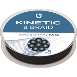 950089101101 KINETIC Kinetic 8 Braid 300m 0,12mm/9,6kg Black  Standard Small1x1