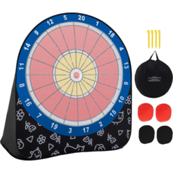 955314101101 B2X Large Dartboard For Children Dart Throwing Game Set With 4 Kick Balls Football Darts For Garden Blac  Standard Small1x1