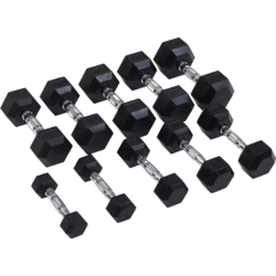 947952101101 MASTER X KRAFTMARK Master X Kraftmark Gummi/krom, Hexhantel  Standard Small1x1
