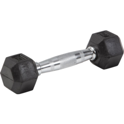 947956101101 MASTER X KRAFTMARK Master X Kraftmark Gummi/krom, Hexhantel  Standard Small1x1
