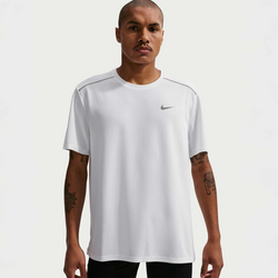 Men's Dri-fit Short-sleeve Running Top Miler - WHITE/WHITE Standard Small1x1