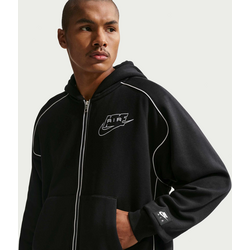 Men's Full-zip Fleece Hoodie Air - BLACK/WHITE/WHITE Standard Small1x1