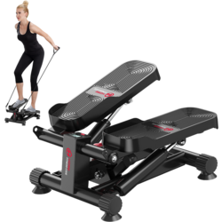 954064101101 HOMEFITNESSCODE Mini Stepper Med Lcd Och Motståndsband – Kompakt Hemträning  Standard Small1x1