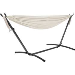Ml-design Double Hammock With Steel Frame, Beige, Space For 2 People, Indoor Outdoor Use, Xxl - BEIGE Standard Small1x1