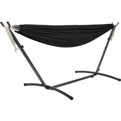 Ml-design Double Hammock With Steel Frame, Black, Space For 2 People, Indoor Outdoor Use, Xxl - BLACK Standard Small1x1