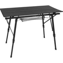 Ml-design Folding Camping Table, Black, 90 X 51.5 Cm, Height Adjustable Aluminium Frame - BLACK Standard Small1x1