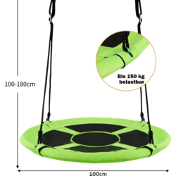 954476101101 B2X Nest Swing Garden Swing Outdoor Children's Swing Up To 150 Kg Colored/green-green  Standard Small1x1