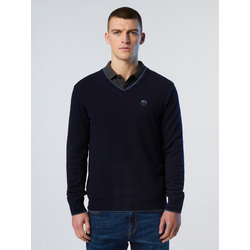 955533103101 NORTH SAILS North Sails Sweater V-neck With Embroidered Logo  Standard Small1x1