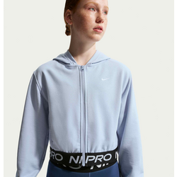 Older Kids' (girls') Dri-fit Full-zip Hoodie Pro Fleece - GHOST/GHOST/BLACK/WHITE Standard Small1x1