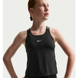Older Kids' (girls') Dri-fit Tank Top Pro - BLACK/BLACK/WHITE Standard Small1x1