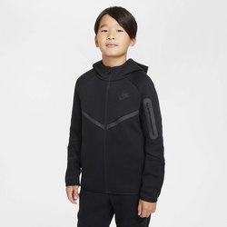 Older Kids' Full-zip Hoodie Sportswear Tech Fleece - BLACK/BLACK/BLACK/BLACK Standard Small1x1