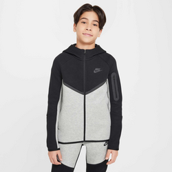 Older Kids' Full-zip Hoodie Sportswear Tech Fleece - DARK GREY HEATHER/BLACK/BLACK/BLACK Standard Small1x1