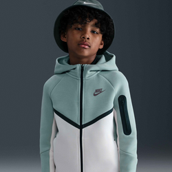 Older Kids' Full-zip Hoodie Sportswear Tech Fleece - DUSTY SAGE/LIGHT OREWOOD BROWN/BLACK/PLUM ECLIPSE Standard Small1x1