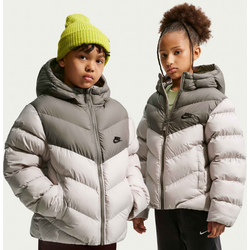 Older Kids' Therma-fit Loose-fit Puffer Jacket Sportswear All Day Play - MOON PARTICLE/CAVE STONE/BLACK Standard Small1x1