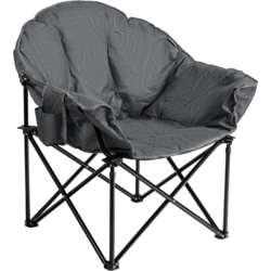 956724101101 NORTHIX Oversized Folding Camping Chair With Cup Holder, Grey  Standard Small1x1