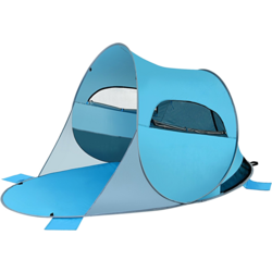 954946101101 B2X Pop Up Beach Shelter 3-4 Person Beach Tent Sun Protection Throw Tent For Outdoor Blue  Standard Small1x1