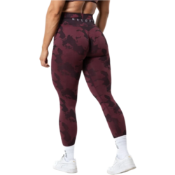 952096101101 RELODE Prime Scrunch Camo Tights - Röd  Standard Small1x1