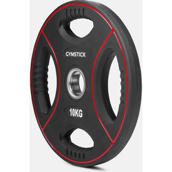 905677101101 GYMSTICK Pro Pu Weight Plate 10kg / Single  Standard Small1x1