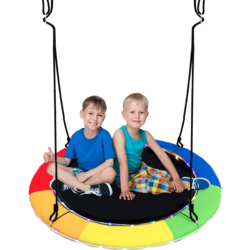 950586101101 B2X Saucer Swing With A Diameter Of 100 Cm Can Hold Up To 300 Kg Led Swing For Children  Adults Rainbow  Standard Small1x1