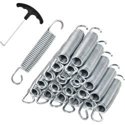 951661101101 NORTHIX Set Of 20 Trampoline Springs 14 Cm Heavy Galvanized Steel Springs With T-hook Pulling Tool  Standard Small1x1