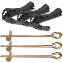 950815101101 B2X Set Of 3 Anchors For Mounting A Garden Trampoline  Standard Small1x1
