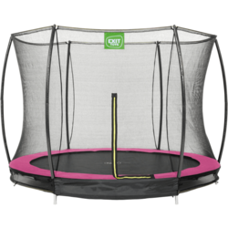 949073101101 EXIT Silhouette Nedgrävd Studsmatta Ø244cm Med Skyddsnät - Rosa  Standard Small1x1