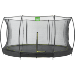 949047101101 EXIT Silhouette Nedgrävd Studsmatta Ø427cm Med Skyddsnät - Svart  Standard Small1x1