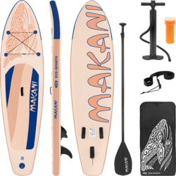 905183105101 ECD GERMANY Stand Up Paddle Uppblåsbar Sup-bräda Makani 320x80x15 Cm I Aprikosfärgad Pvc Inkl. Pump Och Bärväska  Standard Small1x1