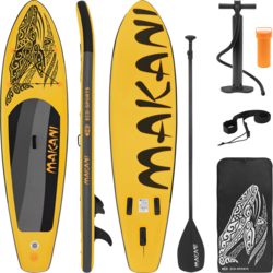 905183104101 ECD GERMANY Stand Up Paddle Uppblåsbar Sup-bräda Makani 320x80x15 Cm I Gult Av Pvc Inkl. Pump Och Bärväska  Standard Small1x1