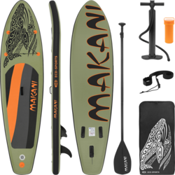 905183106101 ECD GERMANY Stand Up Paddle Uppblåsbar Sup-bräda Makani 320x80x15 Cm I Oliv Tillverkad Av Pvc, Pump Och Bärväska  Standard Small1x1