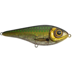 Strike Pro Buster Swim Bait, Slow Sink, 13cm, 65g - Emerald Herring