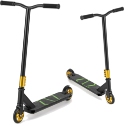 950872101101 NORTHIX Stunt Scooter With 360 Steering  Pu Wheels  Aluminum Deck Stunt Scooter Fun Scooter Black  Standard Small1x1