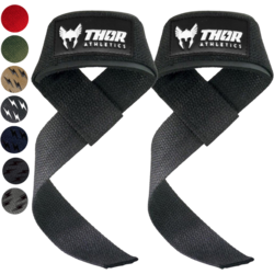 Thor Athletics Lifting Straps (xs) – Strength Training Accessories – Powerlifting And Gym Training - BLACK/BLACK Standard Small1x1