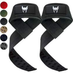 Thor Athletics Lifting Straps Extra Grip – Strength Training Accessories – Gym Training - BLACK Standard Small1x1