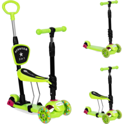 951594101101 B2X Three-wheeled Balance Scooter With Light-up Wheels Led, 3-in-1 - Green Ecotoys  Standard Small1x1