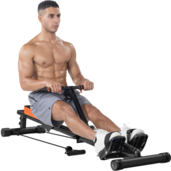 953813101101 HOMEFITNESSCODE Tyst Magnetroddmaskin – 16 Motståndsnivåer, Hopfällbar, 160 kg Max  Standard Small1x1