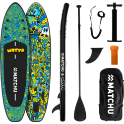 950580101101 MATCHU SPORTS Uppblåsbar Sup Bräda Wotto 320x81x15cm - Upp Till 150kg - Stand Up Paddle Board  Standard Small1x1