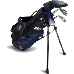 946579101101 US KIDS Us Kids Lh Ul7 45 4 Club Stand Set, All Graphite, Black/blue Bag  Standard Small1x1