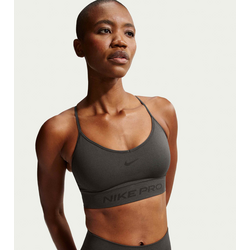 Women's Light-support Padded Sports Bra Pro Seamless - DARK SMOKE GREY Standard Small1x1