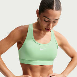 Women's Medium-support Padded Sports Bra Swoosh - CUCUMBER CALM/WHITE Standard Small1x1