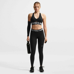 Women's Mid-rise Full-length Leggings Pro - BLACK/BLACK/WHITE Standard Small1x1