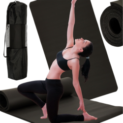 951420101101 B2X Yoga Exercise Mat Thick 185x80x1.5 Cm Black  Standard Small1x1