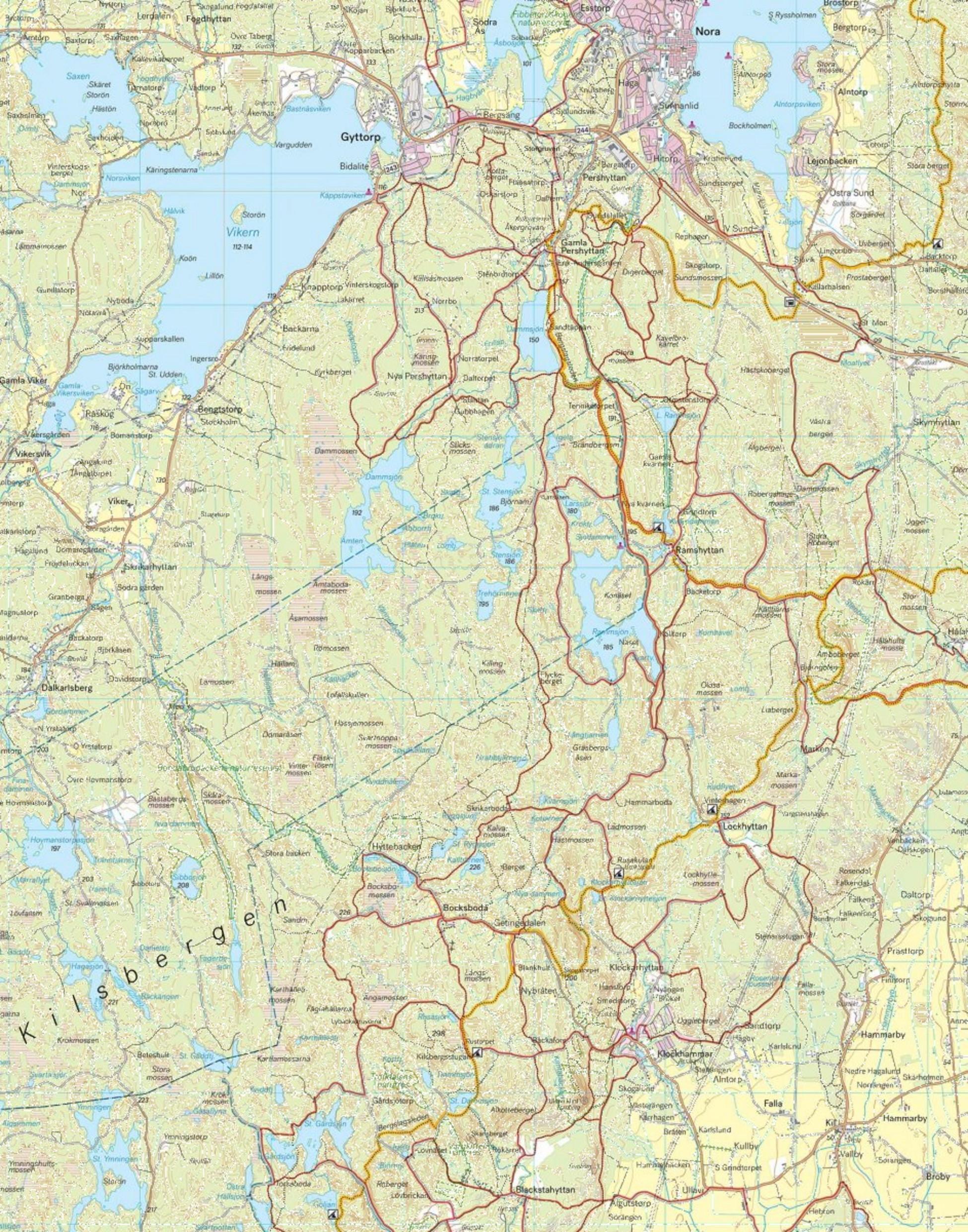 CALAZO, Örebro, Nora  Norra Kilsbergen 1:50.000