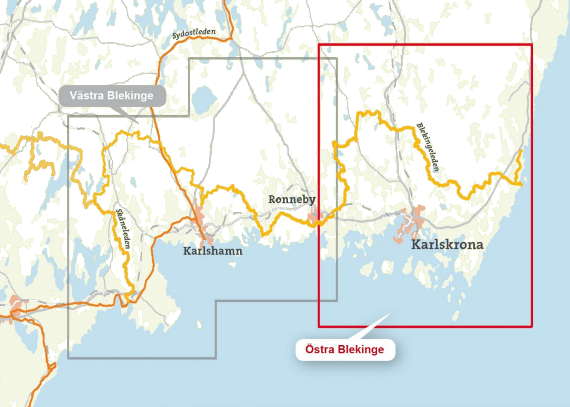 CALAZO, Östra Blekinge 1:50 000